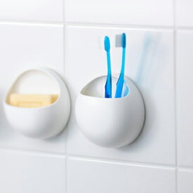 まあるいバスルームグッズ basupo（バスポ）シリーズ（PW6822）はぶらしホルダー 歯ブラシスタンド お風呂や洗面台の整理整頓に！