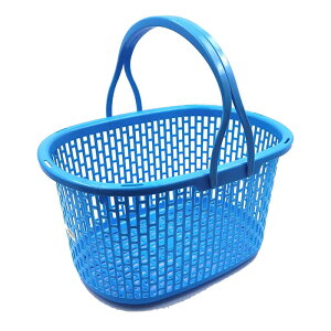 村の鍛冶屋 収穫カゴ 小判型 15L ブルー 2個入#103079約)横40×縦30×高さ22cm【頑張って送料無料!】