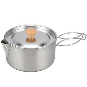 キャンプケトルクッカー(KATARIKI-CK-101)【燕市製|片力商事】ハンドル折りたたみ式でコンパクト。新潟県燕市商工会議所認定「Made in Tsubame」ブランド。