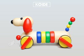 コイデ東京 日本製 知育玩具 P07　おさんぽワンちゃん安全性と知育性が高い本物志向の木のおもちゃ百貨店で販売されているおもちゃです