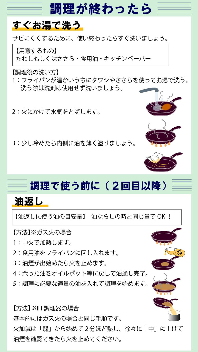 楽天市場 | 村の鍛冶屋 - 【コラム】鉄フライパン・鉄なべのお手入れ