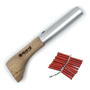 【爆竹20本付】村の鍛冶屋 爆竹用 熊おどし アルミ 樫柄 MK-0148【燕三条製】熊よけ 熊に人の存在を知らせる 登山 キャンプ