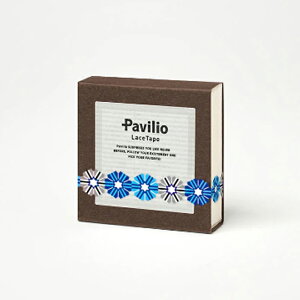 MIN-10-SNPavilio(パビリオ) レーステープミニ スノーフラワー ブルー Mini Snow Flower手帳にスマホに簡単デコレーションテープ幅10mm×長さ6m【ネコポス配送】