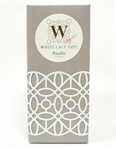Pavilio(パビリオ) レーステープホワイト ジェム N 47mm WH47-02-GE幅47mm×長さ5m