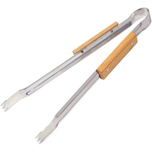 グリーンライフ アミもつかめる焚き火トング 36cm<BB-15>持ち手が木なので熱くならない!薪トング 薪はさみ 火ばさみ【頑張って送料無料!】