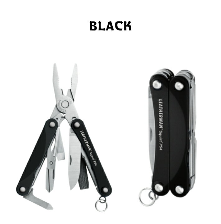 LEATHERMAN （レザーマン）SQUIRT Ps4 ブラック Leatherman Squirt PS4 