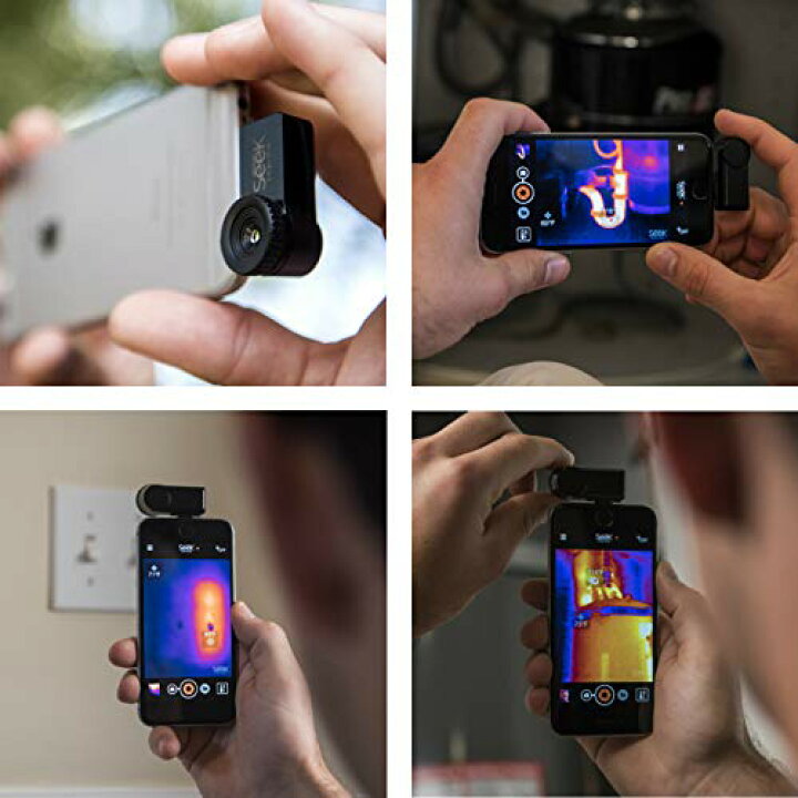 国内正規品 Seek Thermal シークサーマル 一年保証 スマートフォン用 赤外線 赤外線カメラ 温度計測 測定 診断 漏水診断 サーモカメラ サーモグラフィカメラ 熱画像 スマホ用 Iphone Ipad用 Compact Pro Yms Online Audio Maniaseek シーク Compact Android用 超小型