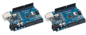 【2個入】Arduino用UNOボード V3.0 CH340/ATmega328P-AU 5V 16Mhz NanoV3.0互換 アルディーノ YMS PARTS (本体＋USBケーブルセット) 電子工作 電子部品