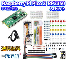 Raspberry Pi Pico 2 RP2350 （ ピンハンダ済み )入門セット ラズベリーパイピコ2 スターターキット
