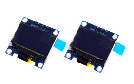 【送料無料】YMS PARTS【2個入】OLEDディスプレイモジュール 0.96インチ 128×64ドット I2C接続 SSD1306搭載 有機EL LCD表示モジュール ピンはんだ済み 発光色選択可 Arduino／Raspberry Pi対応