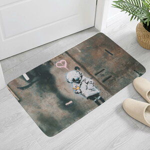 Banksy �o���N�V�[ �X�y�[�X�K�[�� �A���h �o�[�h Space Girl and Bird(�ӂ���h�A�}�b�g) �ӂ���h�A�}�b�g ���j�Z�b�N�X �z�[���f�R���[�V���� �S�� public design _ID018