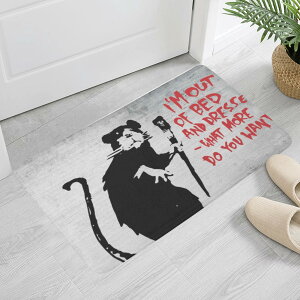 Banksy �o���N�V�[ Banksus Militus Ratus ���b�g 002 rat(�ӂ���h�A�}�b�g) �ӂ���h�A�}�b�g ���j�Z�b�N�X �z�[���f�R���[�V���� �S�� public design _ID018