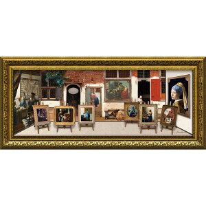 ユーパワー 白石創多 Gel加工 アートフレーム 「フェルメールのハウスミュージアム」(Lサイズ)_ID014