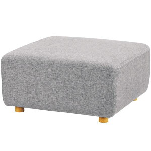 オットマン のみ 単品 スツール おしゃれ 大きい 大型 幅80×奥行80 ロータイプ 脚付き 北欧 シンプル 布製 ファブリック グレー キューブソファシリーズ ID012