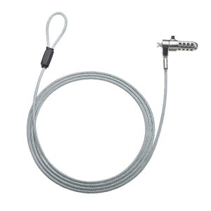 nanoスロット対応セキュリティワイヤー 4桁ダイヤル錠とワイヤーの一体型タイプ サンワサプライ SLE-40S 送料無料 新品