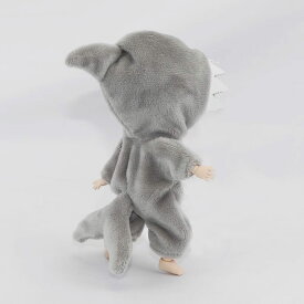 オビツ11 ドール服 ob11 撮影小物 ぬい撮り 人形用 12分ドール 12分の1 ねんどろいどどーる 男の子 女の子兼用 サメ 着ぐるみ ルームウェア フード付き あったかもこもこパジャマ コスチューム 寝巻き風 オールインワン メガロドン コスプレ シャーク チャック