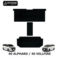 40系新型アルファード 2NDラグマットM / Lサイズ＋3RDラグマット＋2列目通路マットASTERISMシリーズ（ア…