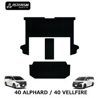 40新型アルファード / ヴェルファイア専用2NDラグマット サイドプロテクトver.＋3RDラグマット＋2列目通…