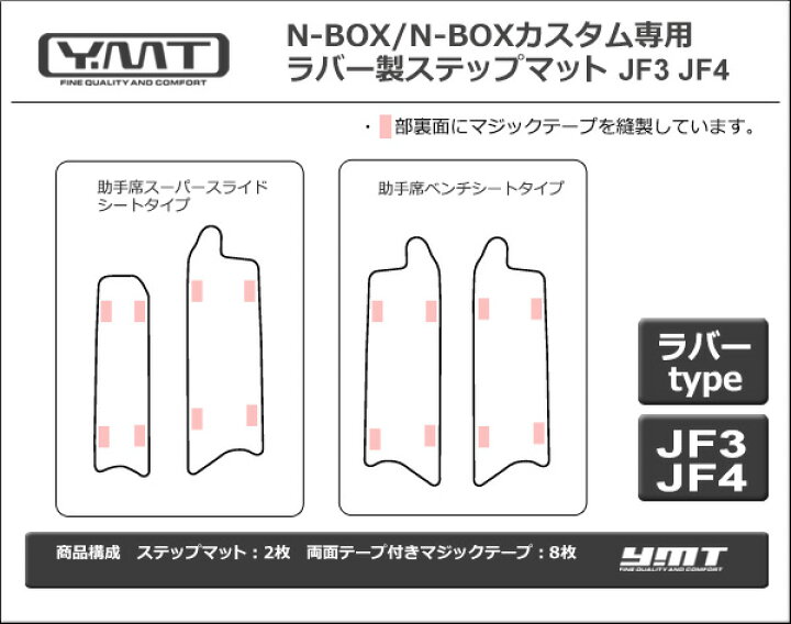 楽天市場】新型 N-BOX N-BOXカスタム JF3 JF4ラバー製ステップマット YMT製 : Y・MT 楽天市場】新型 N-BOX N-BOXカスタム JF3 JF4ラバー製ステップマット YMT製 : Y・MT