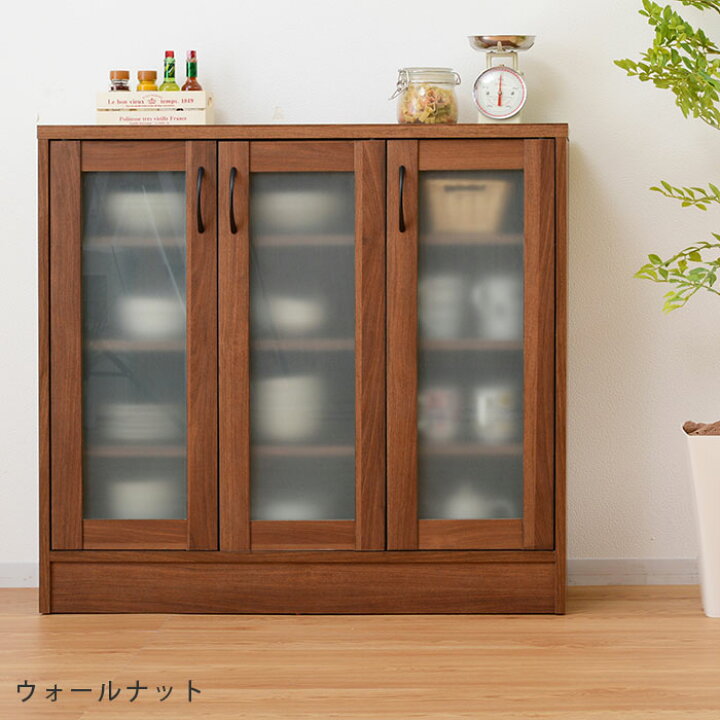 楽天市場】☆最大400円クーポン☆食器棚 ロータイプ ミニ食器棚 スリム 