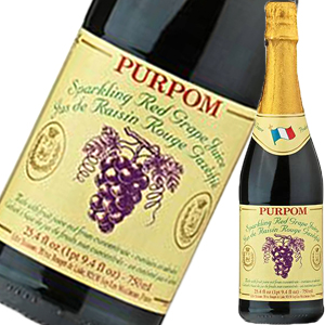 アルコール ゼロのスパークリング ジュース 価格 赤ワイン用の高級ブドウ品種使用 完熟ブドウ100％のストレート果汁です レッド ピュアポム ノンアルコール 限定特価 グレープ スパークリング