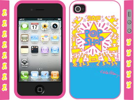 【全品2～20倍♪クーポンも！】Keith Haring iPhone CaseiPhone 4 iPhone 4S アイフォン アイホン ピンク POP SHOP ポップショップ キースへリング デザイン