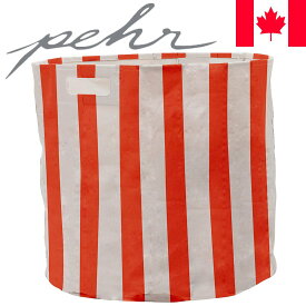 【本日店内最大P20倍♪クーポンも！】pehr Strage Bin Stripe Orange ストライプオレンジ リビング収納 小物入れ 布製 収納ボックス カラーボックス用 帆布 折りたたみタイプ