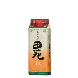 田苑 白ラベル 麦 25度 [紙パック] 900ml x 6本[ケース販売] [田苑酒造 麦焼酎 乙類 日本 鹿児島県]