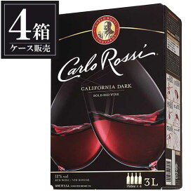 カルロ ロッシ ダーク 3L 3000ml × 4本 [ケース販売] バッグ イン ボックス ワイン[サントリー アメリカ カリフォルニア フルボディ 赤ワイン]