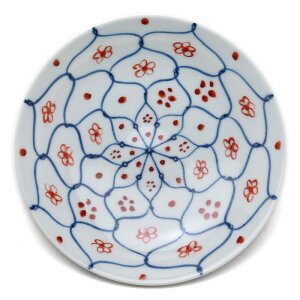 花網5.5寸皿・土山敬司《中皿・17.4cm》