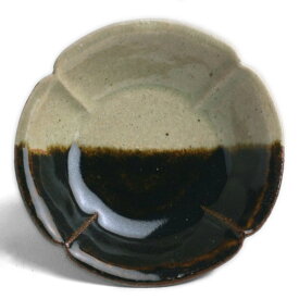 伊賀焼：あめ釉掛分型押小付・杉本寿樹《小付・11.3cm》