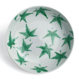 九谷焼：色絵楓葉文向付・須田菁華《小皿・13.3cm》