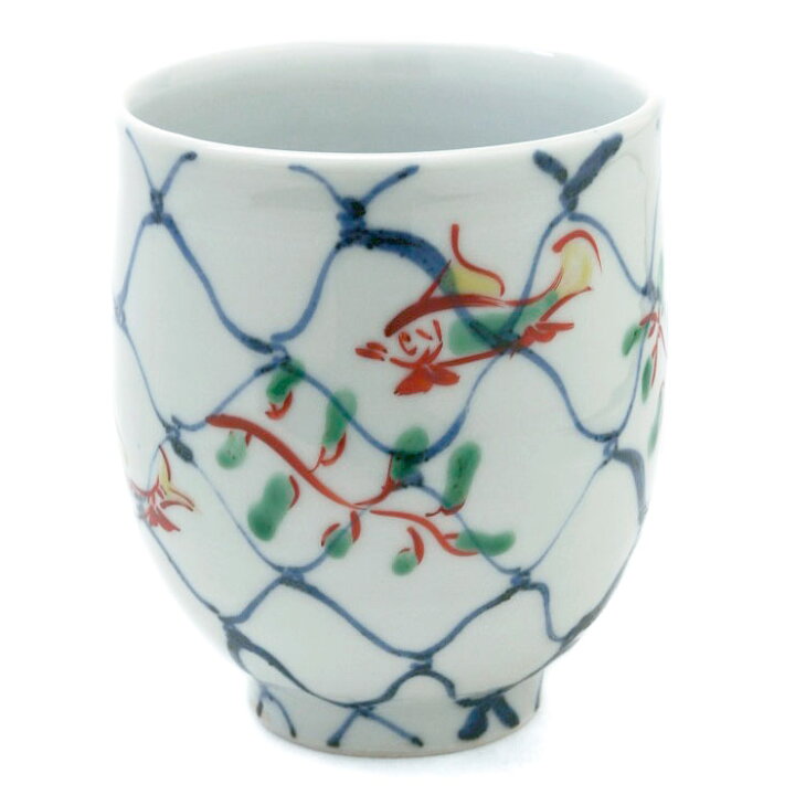 楽天市場】九谷焼：天啓赤絵魚網文湯呑・須田菁華《湯呑》 : 和食器の 
