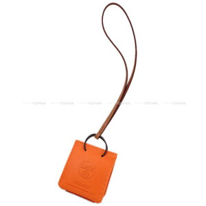 HERMES エルメス バッグチャーム ミニショッピングバッグ モチーフ 
