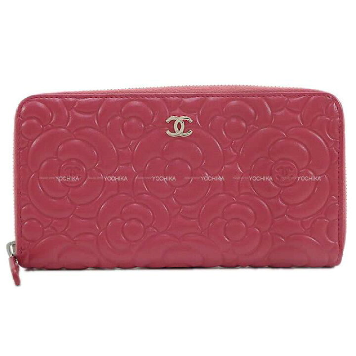 楽天市場】【ご褒美に☆】CHANEL シャネル カメリア エンボス ラウンド 