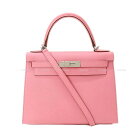 【ご褒美に★】HERMES エルメス ハンドバッグ ケリー28 外縫い ローズコンフェッティ エプソン シルバー金具 新品未使用 (HERMES Handbag Kelly 28 Sellier Rose Confetti Epsom SHW[Never used][Authentic])【あす楽対応】#yochika