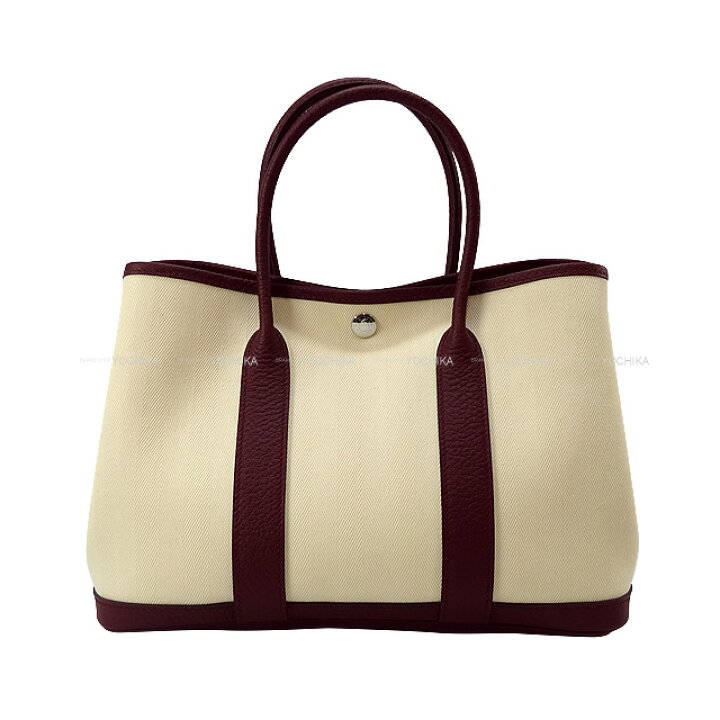楽天市場】HERMES エルメス ガーデンパーティ 30 TPM ボルドー トワル 