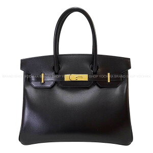 HERMES �G�����X �o�[�L��30 �� (�u���b�N) �{�b�N�X�J�[�t �S�[���h���� �n���h�o�b�O K���� �V�i(HERMES Birkin30 Noir (Black) Box Calf Gold HW Handbag[BRAND NEW][Authentic])