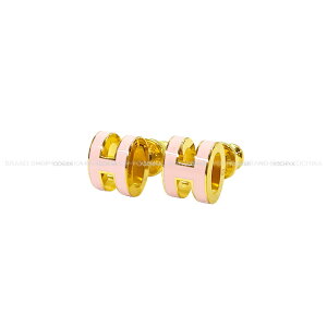 HERMES �G�����X �~�j �|�b�v�A�b�V�� H ���[�Y�h���W�F �S�[���h�v���[�e�b�h/���b�J�[ �S�[���h���� �s�A�X �V�i(HERMES Mini Pop H Rose Dragee Gold plated palladium/Lacquer Gold HW pierced earring[BRAND NEW][Authenti