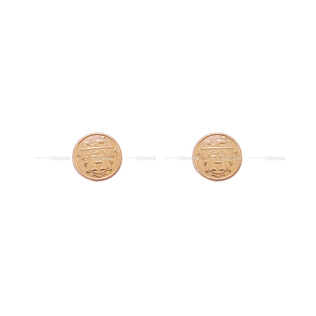 記念日 SALE 10%OFF HERMES エルメス ロゴ ピアス エクスリブリス ローズゴールド Au750 K18 ローズゴールド金具 新品 Logo Earrings Ex-Libris Rose gold Gold HW pierced earring p agbs.co.nz agbs.co.nz
