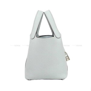 HERMES �G�����X �s�R�^�����b�N 18 PM �u���[�y�[�� �g�������N���}���X �V���o�[���� �n���h�o�b�O W���� �V�i(HERMES Picotin Lock 18 PM �u���[�y�[�� �g�������N���}���X Silver HW Handbag[BRAND NEW][Authen