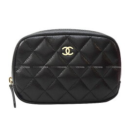 CHANEL シャネル ココマーク マトラッセ カメラ コスメポーチ 黒/ボルドー グレインドカーフ(キャビアスキン) A80909 ポーチ 新品未使用(CHANEL Cocomark Matelasse Camera Cosmetic Pouch Black/Bordeaux Graind Calf(Caviarskin) A80909 Pouch) #yochika