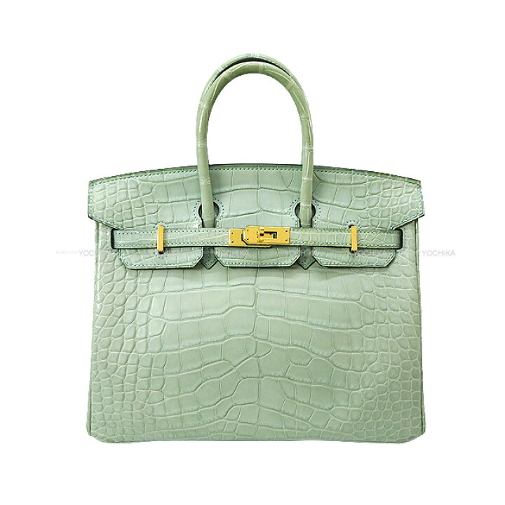 楽天市場】HERMES エルメス バーキン25 ヴェールデュー クロコダイル  