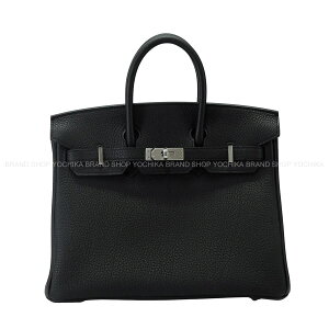 HERMES �G�����X �o�[�L��25 �� (�u���b�N) �g�S �V���o�[���� �n���h�o�b�O G���� �V�i(HERMES Birkin25 Noir (Black) Veau Togo Silver HW Handbag[BRAND NEW][Authentic])