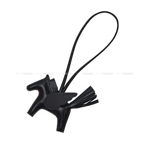 HERMES �G�����X ���f�I �y�K�T�X PM �\�[�u���b�N SO BLACK �� (�u���b�N) �A�j���[�~��(����)/�X�C�t�g �o�b�O�`���[�� K���� �V�i(HERMES Rodeo Pegasus PM SO BLACK Noir (Black) Agneau Milo/Veau Swift bag charm[BRAND N