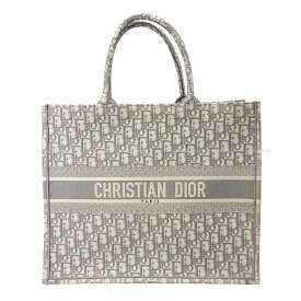 Christian Dior クリスチャンディオール ブックトート ラージ グレー ディオール オブリーク ジャガード M1286ZRIW ハンドバッグ 新品同様【中古】([Pre-loved] Christian Dior Book Tote Large Grey Dior oblique jacquard Handbag)【あす楽対応】#yochika
