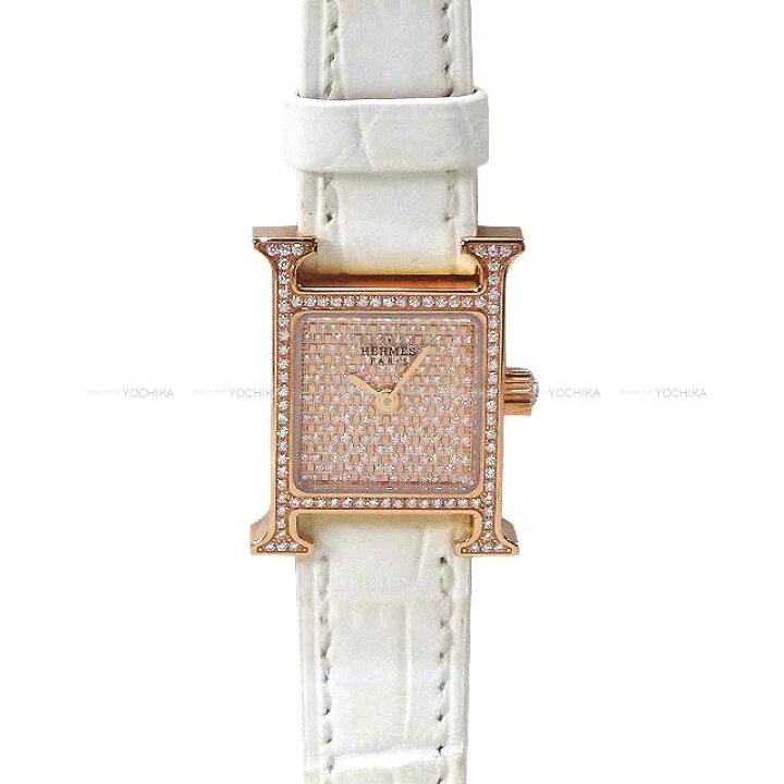 楽天市場】HERMES エルメス Hウォッチ ミニ 21mm プリュムティ ダイヤ 