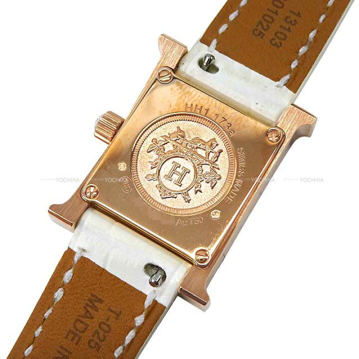 楽天市場】HERMES エルメス Hウォッチ ミニ 21mm プリュムティ ダイヤ 