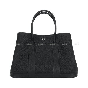HERMES GX K[fp[eB 30 TPM I[U[  (ubN) lS_ Vo[ g[gobO B Vi(HERMES Garden Party 30 TPM All Leather Noir (Black) Veau Negonda Silver HW tote bag[ALMOST NEW][A