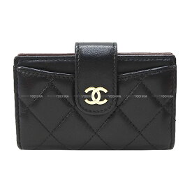 CHANEL シャネル マトラッセ ココマーク クラシック スモール コンパクト ウォレット 黒/ボルドー AP1991 二つ折り財布 新品同様【中古】([Pre-loved] CHANEL Matelasse Coco Mark Classic Small Compact Noir/Bordeaux AP1991 Bi-fold wallet[LIKE NEW][Authentic])